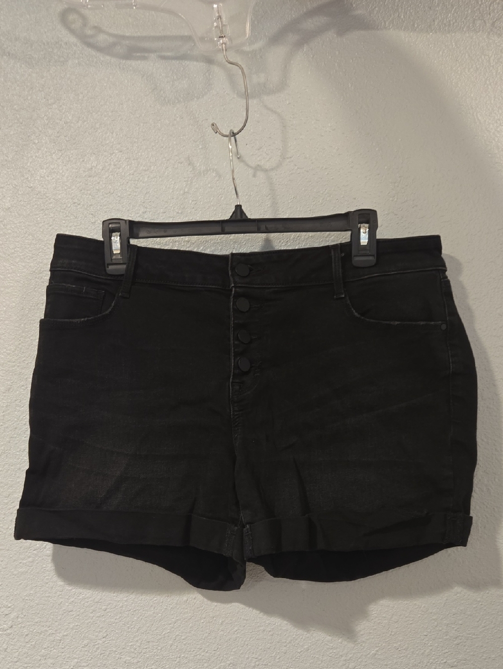Apt. 9 Black High-Rise Button-Front Jean Shorts